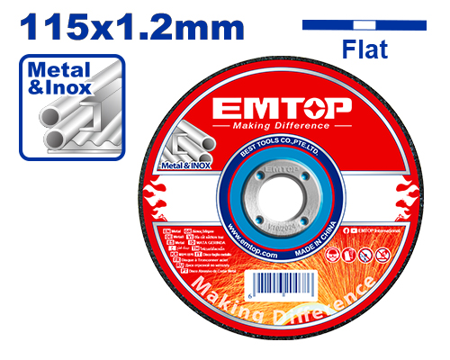 Metal Flat Cutting Disc Abrasive EMTOP BRAND - BAS Kuwait