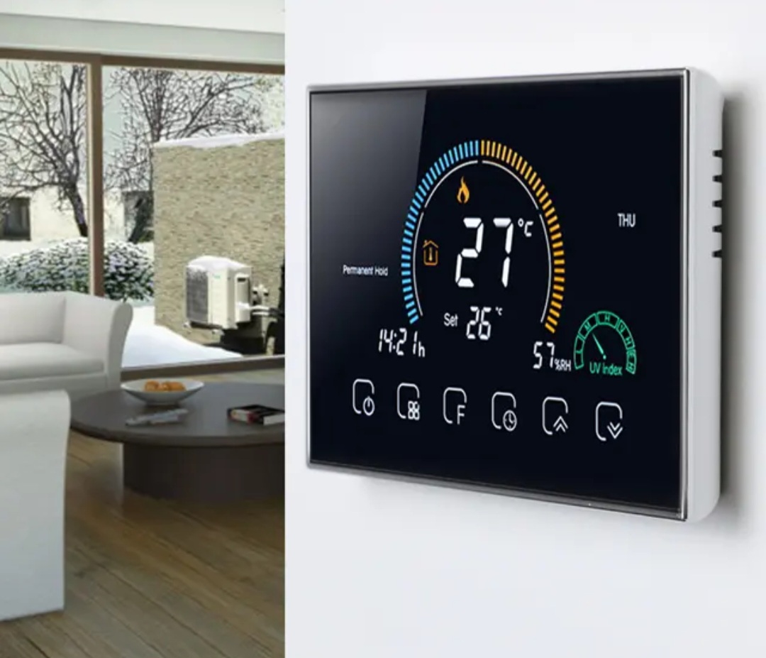 Smart Thermostat for Central Air Conditioner I Wifi Touch Sensor Temperature Control for AC - BAS Kuwait