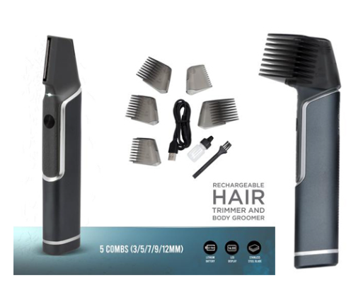 Rechargeable Hair Trimmer & Body Groomer - BAS Kuwait