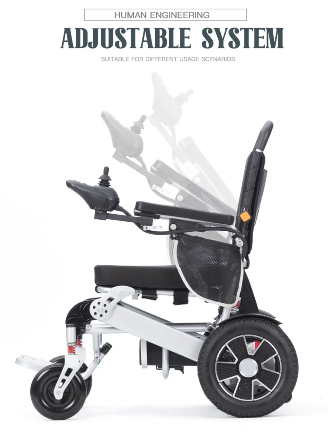 Electric Wheel chair with Remote Control wheelchair  Foldable aluminium body - BAS Kuwait