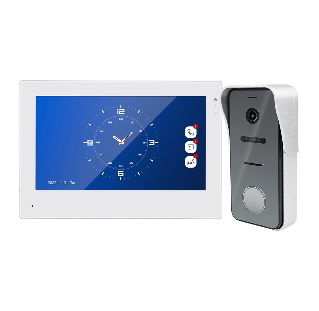 Wired Video Intercom System [Wifi]- 7" HD Touch Screen - Video Door Phone - Dual Intercom - BAS Kuwait 