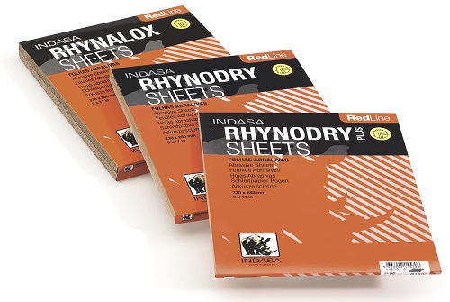 RhynoWood Indasa Sand Paper sheets, abrasive red sanding paper for wood (rhynodry) - BAS kuwait