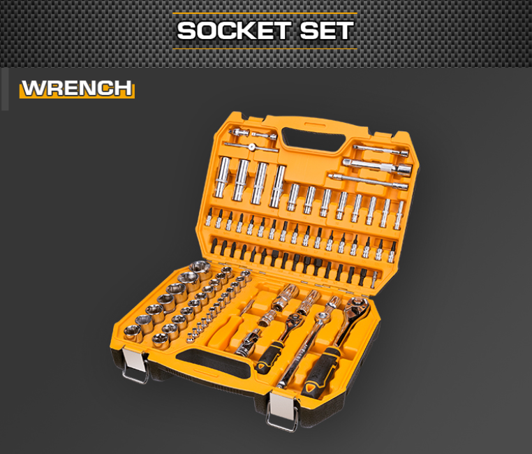 Socket Wrench Set for Auto Repair 93pcs set ( 1/4 - 1/2  ) DINGQI BRAND - BAS Kuwait